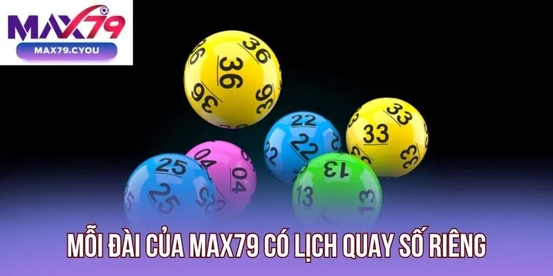 Mỗi đài của Max79 có lịch quay số riêng