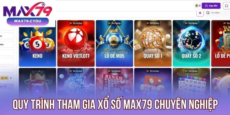 Quy trình tham gia xổ số Max79 chuyên nghiệp